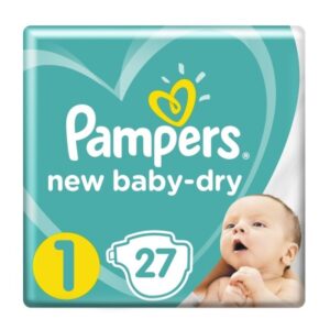 Подгузники детские размер 1 (2-5 кг) Pampers New Baby-Dry Newborn 27  шт