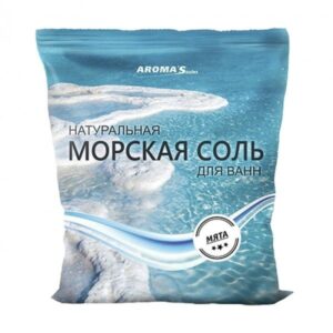 Соль морская для ванн с экстрактом мяты перечной AROMA'Saules 1  кг