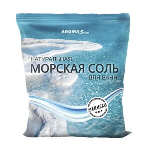 Соль морская для ванн натуральная с мелиссой AROMA'Saules 1  кг