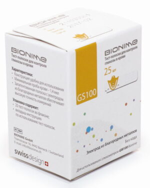 Тест-полоски GS 100д/глюком.25шт Bionime