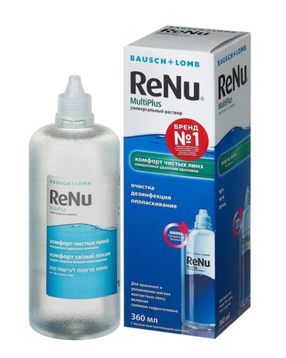 Раствор для линз с контейнером для линз Bausch & Lomb Renu MultiPlus 360  мл