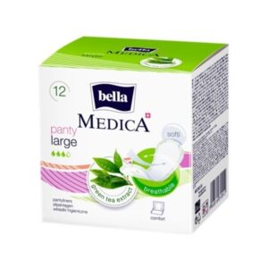 Ультратонкие женские гигиенические ежедневные прокладки с экстрактом зеленого чая Panty Large Bella Medica 12  шт