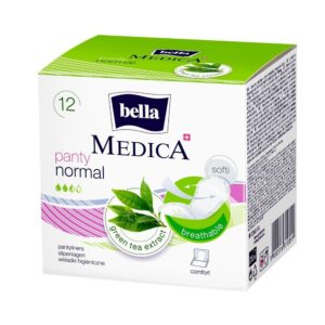 Ультратонкие женские гигиенические ежедневные прокладки с экстрактом зеленого чая Panty Normal Bella Medica 12  шт