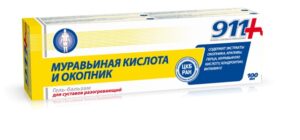 Гель-бальзам для суставов с муравьиной кислотой и окопником 911 100  мл