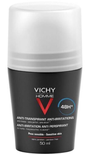 Дезодорант шариковый для чувствительной кожи 48 ч Vichy Homme 50  мл