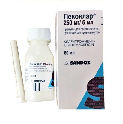 Лекоклар гран. д/приг.сусп.д/пр внутрь 250мг/5мл во фл.60мл в уп. №1