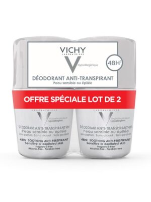 Набор дезодорантов для чувствительной кожи 48 часа Vichy Deodorant 2  шт