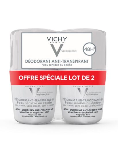 Набор дезодорантов для чувствительной кожи 48 часа Vichy Deodorant 2  шт