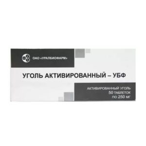 Уголь активированный-УБФ таб. 250мг.N10*5