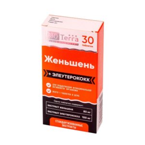 Женьшень + элеуторококк таблетки 500мг N30 BioTerra