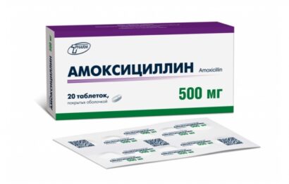 Амоксициллин таблетки покрытые оболочкой 500мг N20