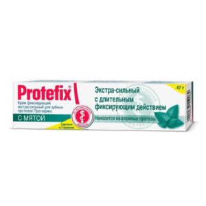 Крем для фиксации зубных протезов экстра-сильный Протефикс Мята Protefix 40  мл