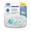 Chicco P.M.Пустышка сил.0-2мес. 2шт. Chicco