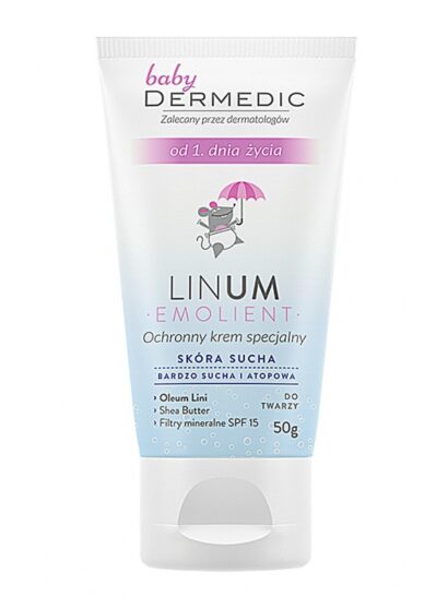 Защитный крем для детей SPF15 Dermedic Emolient Linum Baby 50  г