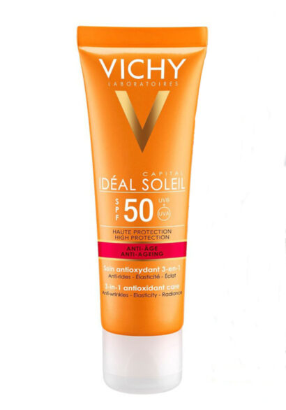 Антивозрастной уход 3в1 с антиоксидантами SPF50 Vichy Capital Soleil 50  мл