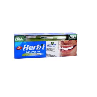 Паста зубная травяная для курильщиков + щетка зубная Dabur 150  г