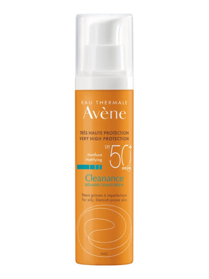 Флюид солнцезащитный SPF50+ для жирной и проблемной кожи Avene Cleanance 50  мл