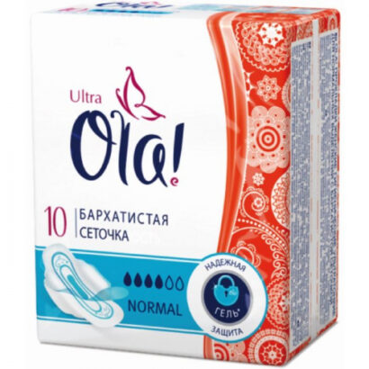 Прокладки Ultra Normal 10 бархатистая сеточка Ola!