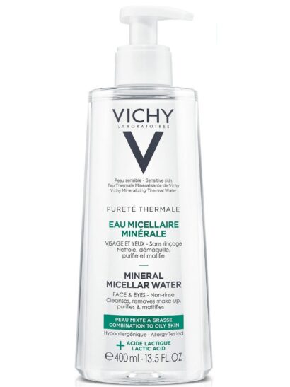 Мицеллярная вода для жирной и комбинированной кожи Vichy Purete Thermale 400  мл