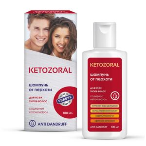 Шампунь от перхоти для всех типов волос (флакон) Ketozoral 100  мл