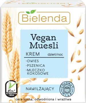 Увлажняющий крем пшеница+овёс+кокосовое молоко Bielenda Vegan Muesli 50  мл