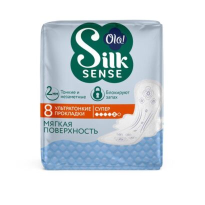 Прокладки Silk Sense Ultra Super ультратонкие Мягкий шелк 8 шт Ola! Silk Sense 8  шт