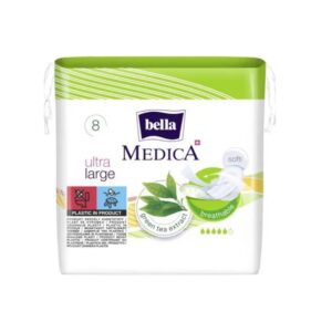 Прокладки гигиенические впитывающие женские ультратонкие с экстрактом зеленого чая Ultra Large Bella Medica 8  шт