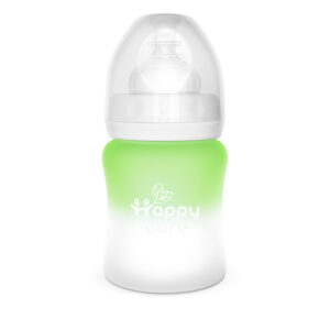 Бутылочка с широким горлышком из стекла с индикатором температуры Happy Care 120  мл