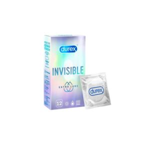 Презервативы латексные ультратонкие с дополнительной смазкой Invisible Extra Lube Durex 12  шт