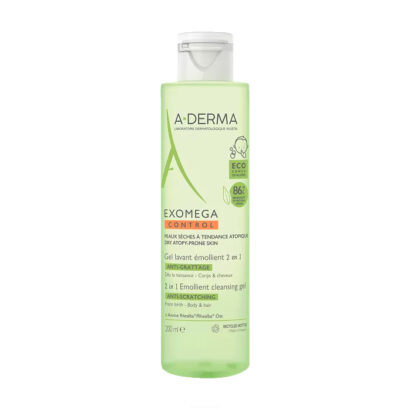 очищающий 2 в 1 A-Derma Exomega Control 200  мл