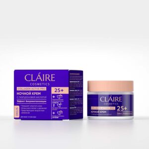Крем ночной 25+ Claire Cosmetics Collagen Active Pro 50  мл