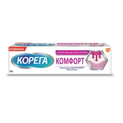 Корега Комфорт Крем для фиксации зубных протезов 40г Corega