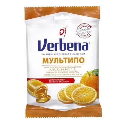 Verbena Мультипо Карамель леденцовая с начинкой 60г Verbena