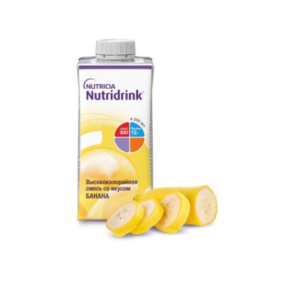 Специализированный продукт диетического лечебного и профилактического питания жидкая высококалорийная смесь Нутридринк со вкусом банана Nutricia 200 Nutricia 200  мл