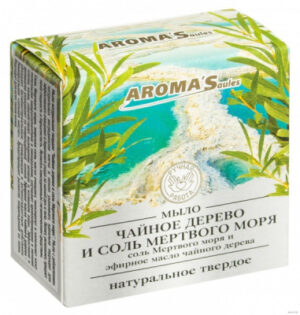 Мыло Чайное дерево и соль Мертвого моря твердое натуральное AROMA'Saules 80  г