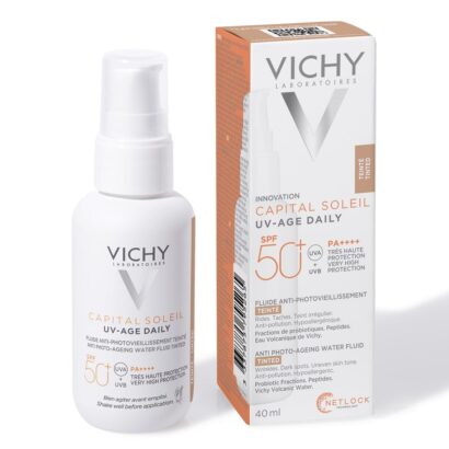 Флюид солнцезащитный для лица невесомый против признаков фотостарения SPF50+ Vichy Capital Soleil 40  мл