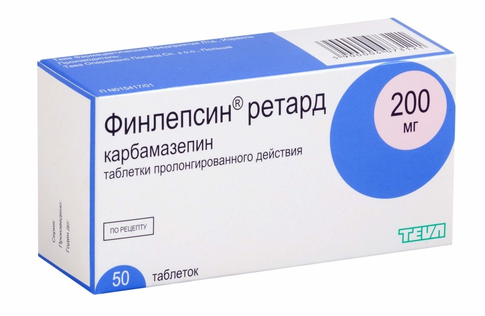 Финлепсин таблетки 200мг N50