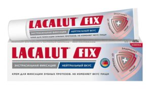 Крем экстра-сильной фиксации зубных протезов с нейтральным вкусом Lacalut Fix 70  г