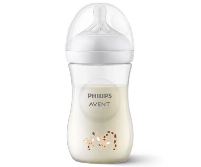 Бутылочка для кормления с клапаном AirFree пластик декор жираф Philips Avent Natural Responce 260  мл