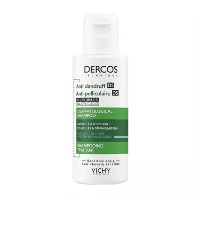Шампунь-уход для нормальных и жирных волос интенсивный Против перхоти DS Vichy Dercos Technique 75  мл