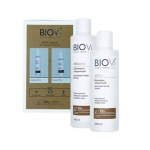 Набор(Шампунь для всех типов волос защитный 250мл+ Бальзам для всех типов волос защитный 200мл) Biovi Argania