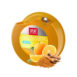 Зубная нить объемная с ароматом апельсина и корицы Splat Professional 40  м