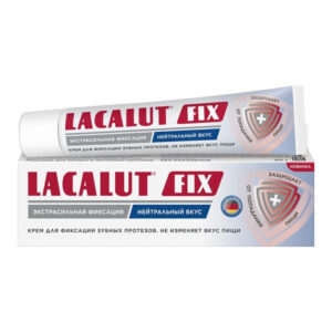 Крем экстра-сильной фиксации зубных протезов с нейтральным вкусом Lacalut Fix 40  г