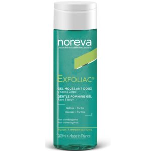 Мягкий очищающий гель для лица и тела Noreva Exfoliac 200  мл