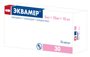 Эквамер капс.5мг/10мг/10мг в блист в упак N5*6