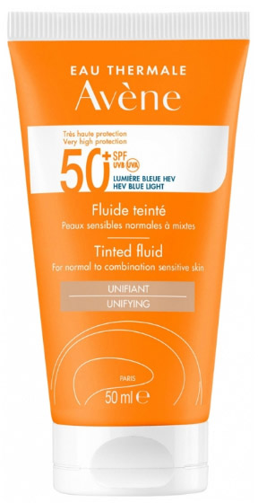 Флюид солнцезащитный с оттенком SPF50+ Avene Eau Thermale 50  мл