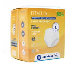 Fitvitta Подгузники-трусики для взрослых р.L 10  шт