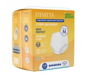 Fitvitta Подгузники-трусики для взрослых р.M 10  шт