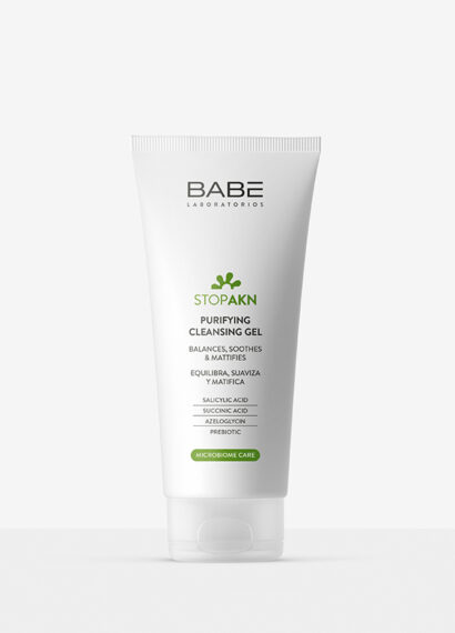 Очищающий гель для жирной и прблемной кожи BABE Laboratorios Stop AKN 200  мл