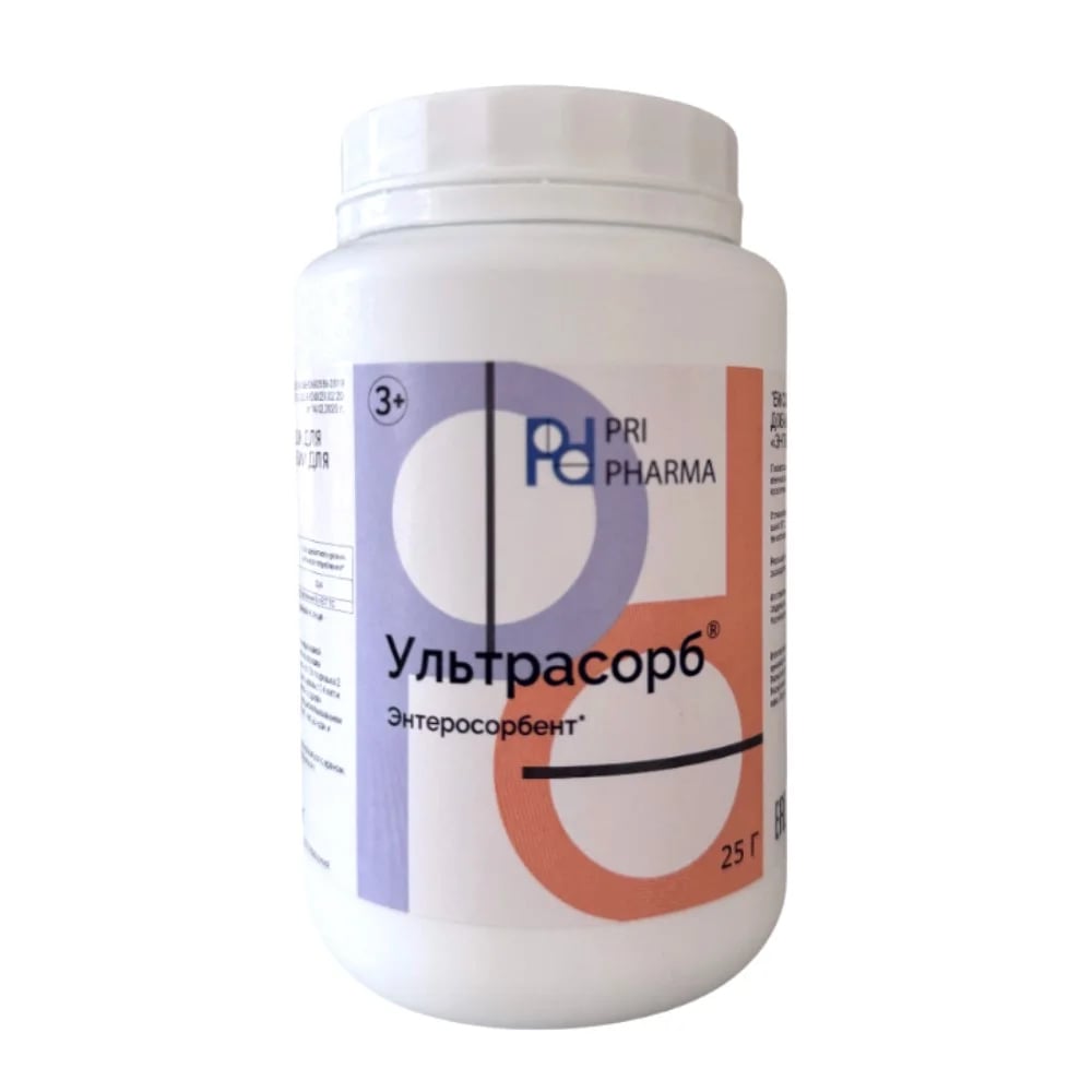 Ультрасорб 3+ банка 25гр (энтеросорбент)